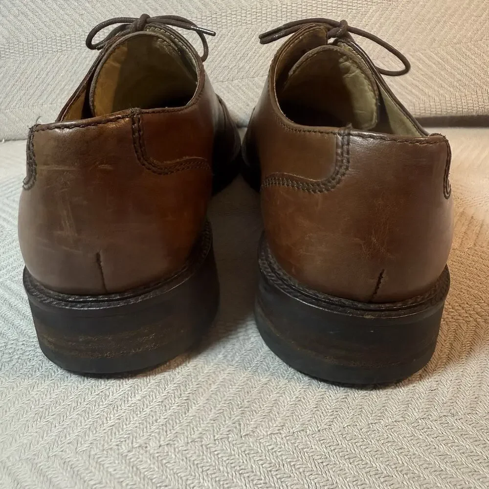 Kenneth Cole Dress Shoes Oxford Brown Leather Men's Size 10 Lace Up Smart Casual